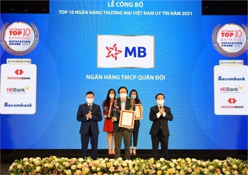 Top 10 ngân hàng uy tín năm 2021: MB ở ngôi thứ 4